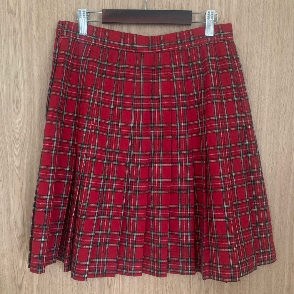 Vintage plaid mini skirt